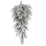 Vickerman G186609 42" Flocked Alder Long Needle Pine Artificial Christmas Teardrop Unlit