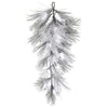 Vickerman G186608LED 32" Flocked Alder Long Needle Pine Artificial Christmas Teardrop Warm White C7 LED Lights