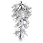 Vickerman G186608LED 32" Flocked Alder Long Needle Pine Artificial Christmas Teardrop Warm White C7 LED Lights