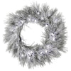 Vickerman G186649LED 48" Flocked Alder Long Needle Pine Artificial Christmas Wreath Warm White C7 LED Lights