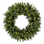 Vickerman G193725LED 24" Bangor Mixed Pine Artificial Christmas Wreath Warm White Dura-Lit LED Mini Lights