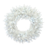 Vickerman G197231LED 30" Flocked Cedar Pine Artificial Christmas Wreath Pure White Low Voltage LED Wide Angle Lights.