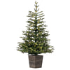 Vickerman G201641LED 4' X 31" Gibson Slim Potted Pine Artificial Christmas Tree Warm White Dura-Lit LED Lights
