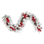 Vickerman G212215 6' X 16" Flocked Artificial Christmas Garland Unlit
