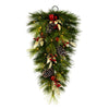 Vickerman G212408BOLED 30" Artificial Christmas Teardrop Battery Operated Warm White LED Lights