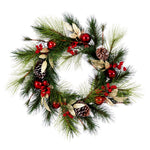 Vickerman G212424 24" Artificial Christmas Wreath Unlit