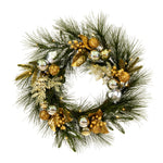 Vickerman G212625BOLED 24" Artificial Christmas Wreath Battery Operated Warm White Lights