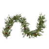 Vickerman G212816BOLED 6' X 16" Cedar Pine Cone Twig Artificial Christmas Garland Battery Operated Warm White Lights