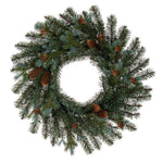 Vickerman G220424 24" Blue Spruce Pine Cone Artificial Unlit Wreath.