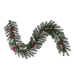 Vickerman G220614 6' X 14" Berry Mixed Pine Cone Artificial Unlit Garland