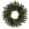 Vickerman G220624 24" Berry Mixed Pine Cone Artificial Unlit Wreath.