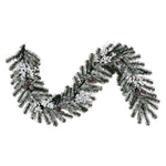 Vickerman G220814 6' X 14" Frosted Berry Mixed Pine Cone Artificial Unlit Garland