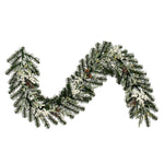 Vickerman G220816LEDBO 6' X 14" Frosted Berry Mixed Pine Cone Artificial Pre-Lit Garland Battery Operated Lights