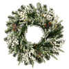 Vickerman G220826LEDBO 24" Frosted Berry Mixed Pine Cone Artificial Pre-Lit Wreath Battery Operated LED Lights