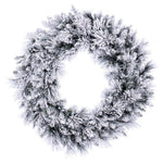 Vickerman G225736 36" Flocked Jackson Pine Artificial Unlit Wreath With 195 Realistic Hardneedle/Pvc Tips