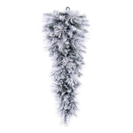 Vickerman G225836 36" Flocked Jackson Pine Artificial Unlit Teardrop With 100 Realistic Hardneedle/Pvc Tips