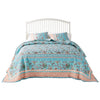 Greenland Home Fashions Audrey 3-Piece Turquoise Bedspread Set