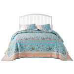 Greenland Home Fashions Audrey 3-Piece Turquoise Bedspread Set