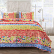 Greenland Home Fashions Skylar 3-Piece Calico Quilt Set