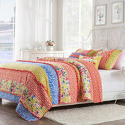Greenland Home Fashions Skylar GL-2202AMST 2-Piece Twin/XL Quilt Set, 68x88 Inch