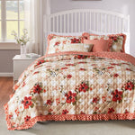 Greenland Home Fashions Wheatly GL-2205FMSQ 3-Piece Full/Queen Quilt Set, 90x90 Inch
