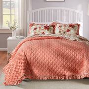 Greenland Home Fashions Wheatly GL-2205FMSQ 3-Piece Full/Queen Quilt Set, 90x90 Inch