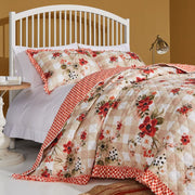 Greenland Home Fashions Wheatly GL-2205FMSQ 3-Piece Full/Queen Quilt Set, 90x90 Inch
