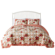 Greenland Home Fashions Wheatly GL-2205FMSQ 3-Piece Full/Queen Quilt Set, 90x90 Inch