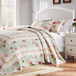 Greenland Home Fashions Antique Rose 3-Piece Bedspread Set