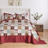 Greenland Home Fashions Oxford 3-Piece Red Bedspread Set