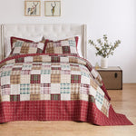 Greenland Home Fashions Oxford 3-Piece Red Bedspread Set