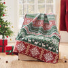 Red Holiday Reversible Throw Blanket – 50" x 60" by Greenland Home