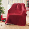 Greenland Home Fashions Riviera Red Velvet Throw – 50"x60", Reversible with Microfiber Back