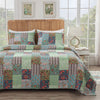 Greenland Home Fashions Jasmin GL-2309AMST 2-Piece Twin/XL Quilt Set, 68x88 Inch