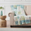 Evangeline Mist 50" x 60" Patchwork Cotton Throw – Greenland Home