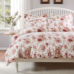 Greenland Home Fashions Antique Rose 3-Piece Ivory Duvet Cover Set