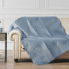 Greenland Home Fashions Riviera Spa Blue Velvet Throw – 50"x60", Reversible with Microfiber Back