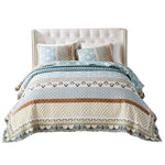 Greenland Home Fashions Thalia 3-Piece Blue Quilt Set