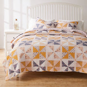 Greenland Home Fashions Pinwheel & Posey GL-2312CMST 2-Piece Twin/XL Quilt Set, 68x88 Inch