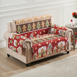 Greenland Home Fashions Gingerbread Lane Furniture Protector – Loveseat Cover in Festive Print