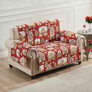 Greenland Home Holiday Furniture Cover – Gingerbread Print Loveseat