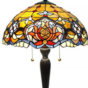 Victorian Style Tiffany Table Lamp – 24” Handcrafted Floral Stained Glass Light