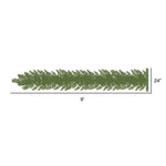 Vickerman C164921 9' Oregon Fir Artificial Christmas Swag Garland Clear Dura-Lit Incandescent Mini Lights