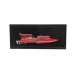 Ferrari Hydroplane Half Hull Model – Wooden Frame – 16 Inch Collectible Display By old Modern Handicrafts