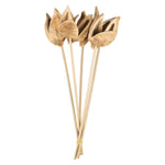 Vickerman H2SOR999 16" Bleached Sora Pod Attached To A Wood Stem.  Includes 5 Stems Per Pack Dried