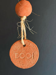 Hanging Chimes – Clay Ghost 14 Inch – Halloween Decorative Set of 2