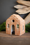 Handmade clay Christmas gingerbread candle holder