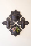 Decorative Clay Wall Planters Black Wash 21"– Set of 4 by Kalalou