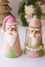 Festive Holiday Figurines Clay Santa and Nutcracker 10.5" – Set of 2 by Kalalou