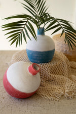 Hand-Painted Clay Fishing Bobber Bud Vases – Set of 2 by Kalalou